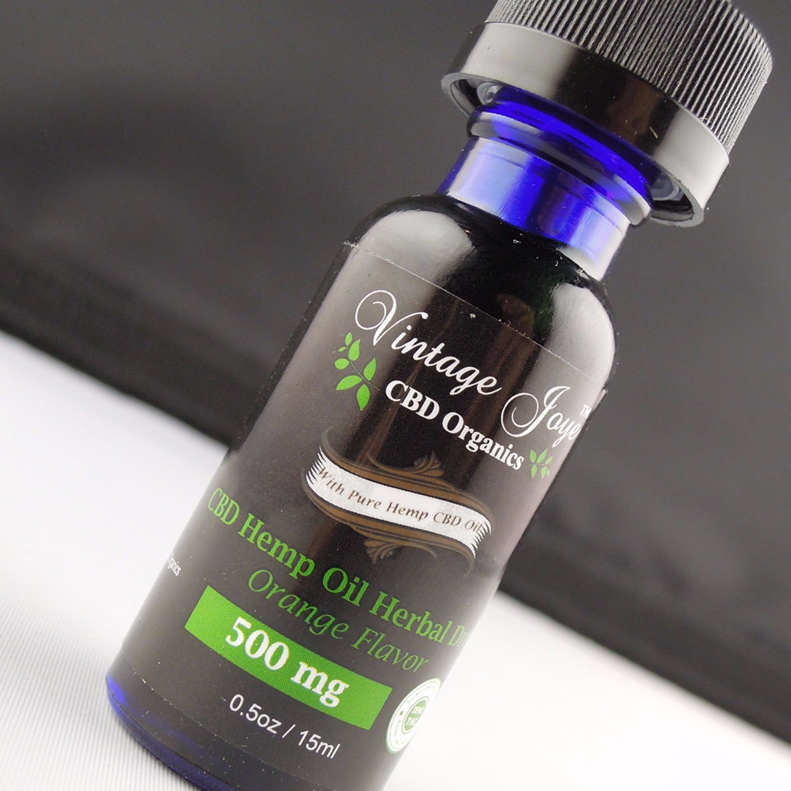 Vintage Joye CBD: CBD 500mg Tincture Orange Flavor | Leafly